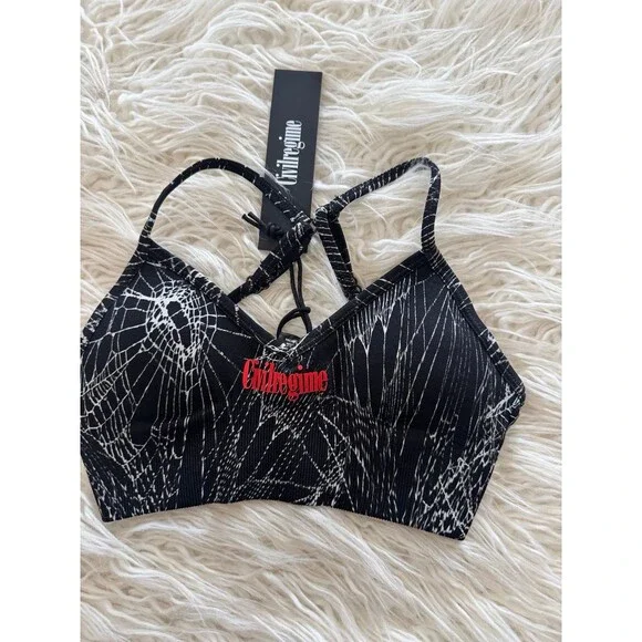 Civil Regime Overran by Webs Kelly Seamless Sports Bra Black Size XS - Picture 4 of 7